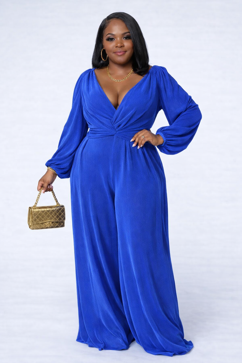 Wavy royal jumpsuit