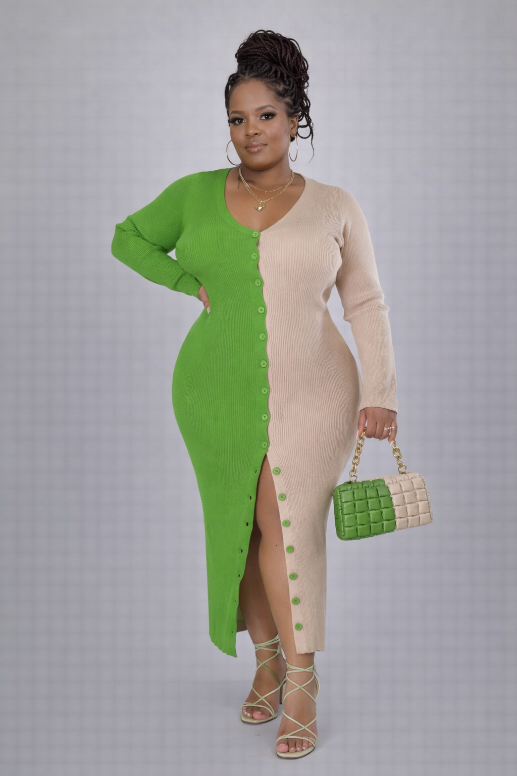 Two Tone Baddie Dress