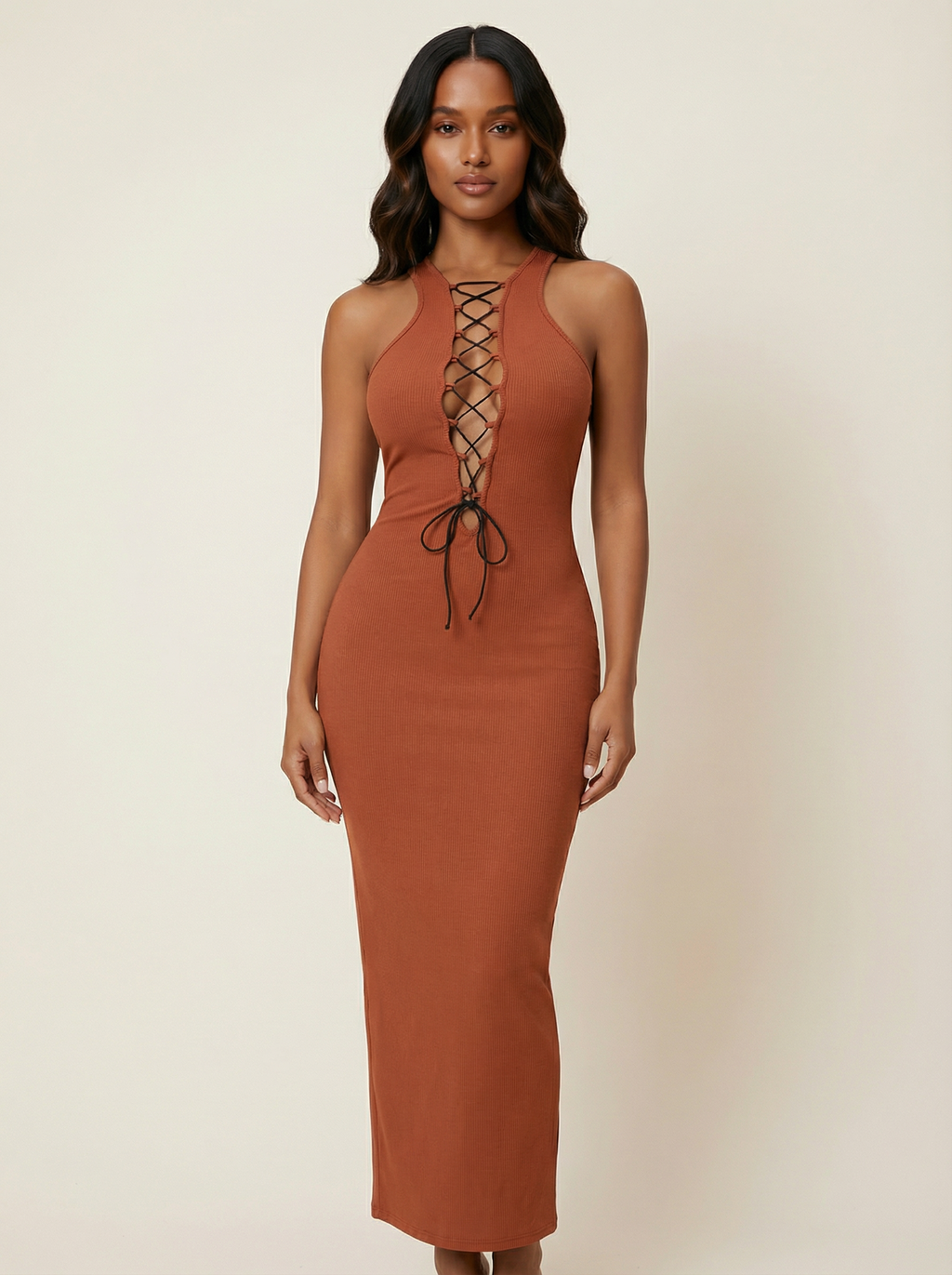 The Addison Lace-Up Midi Set
