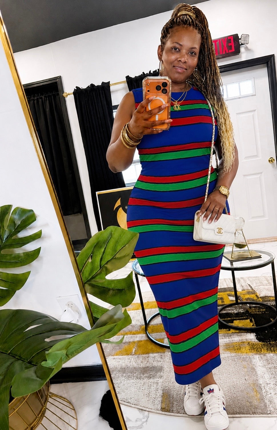 Striped Our maxi