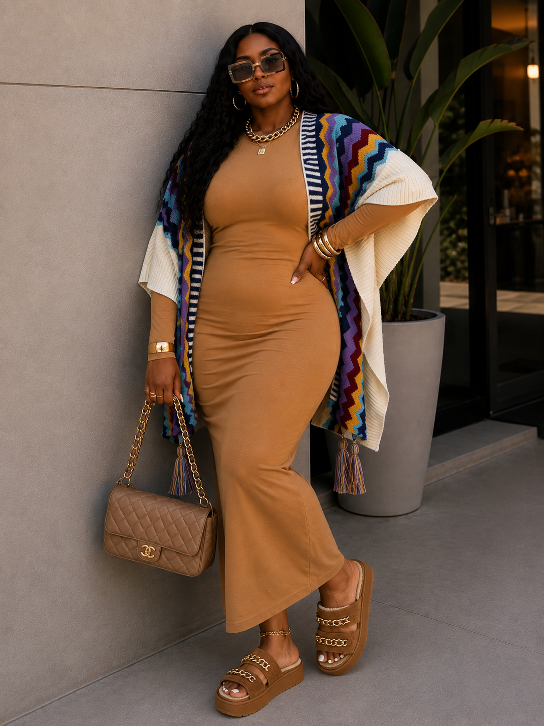 Camel multi kimono