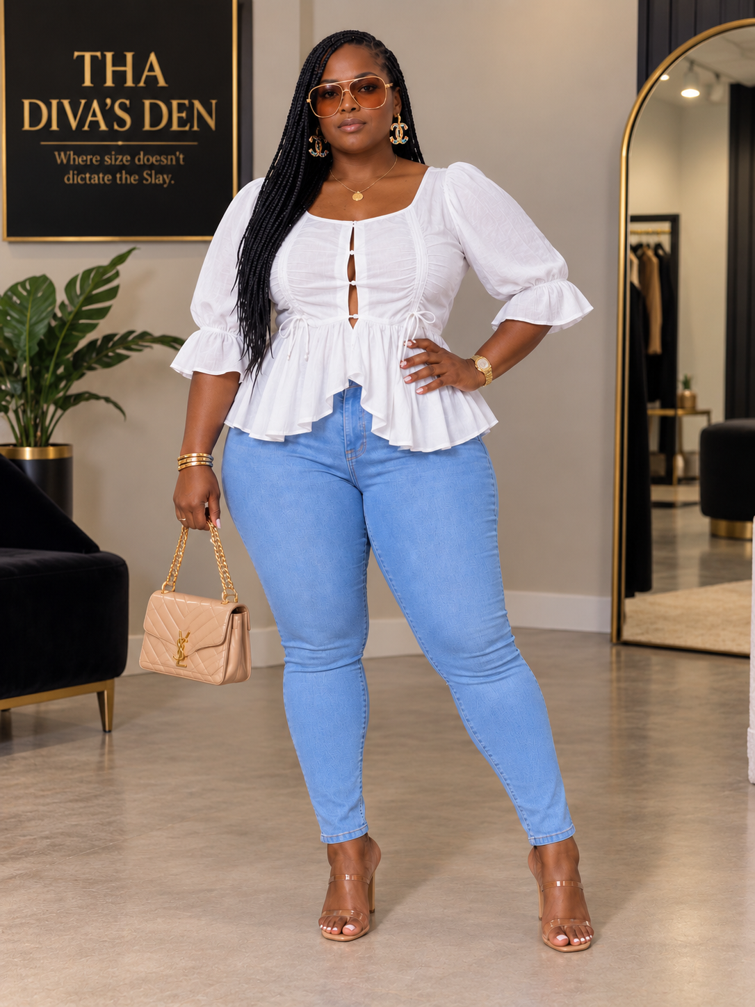 White Liberty Top