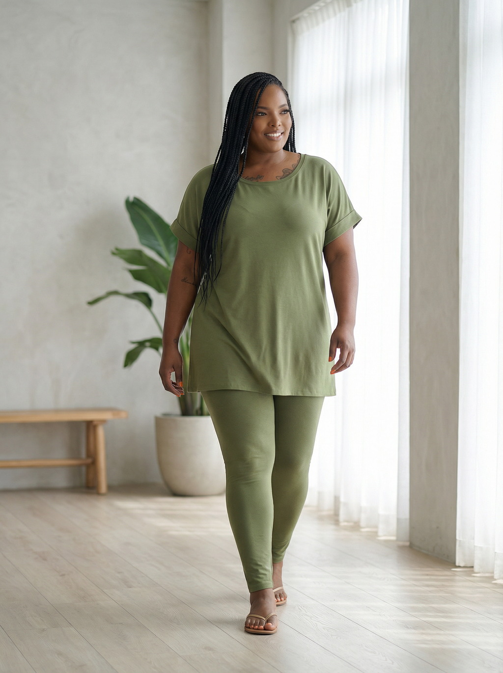 The Ash Olive Relaxed Tee