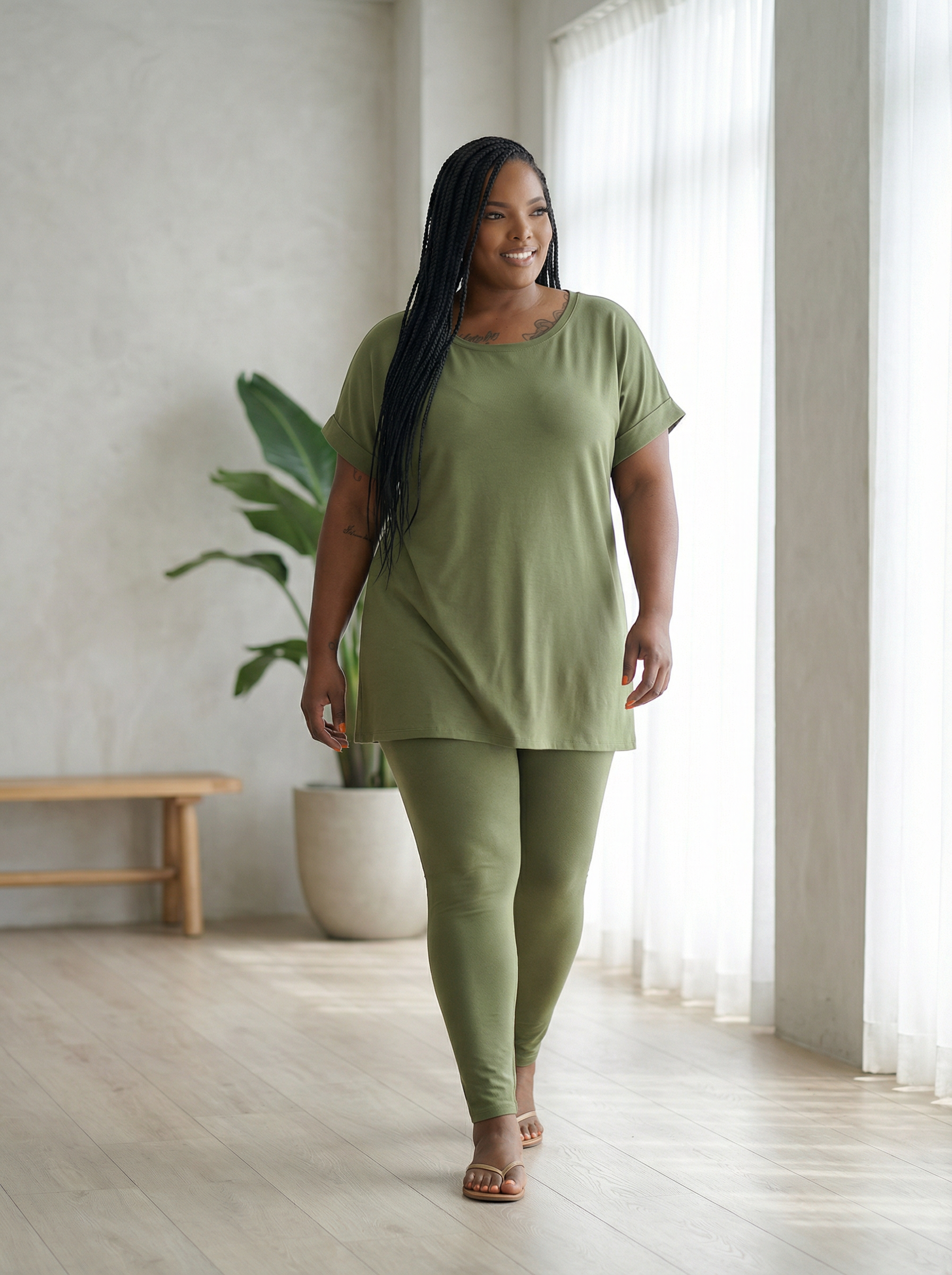 The Ash Olive Relaxed Tee