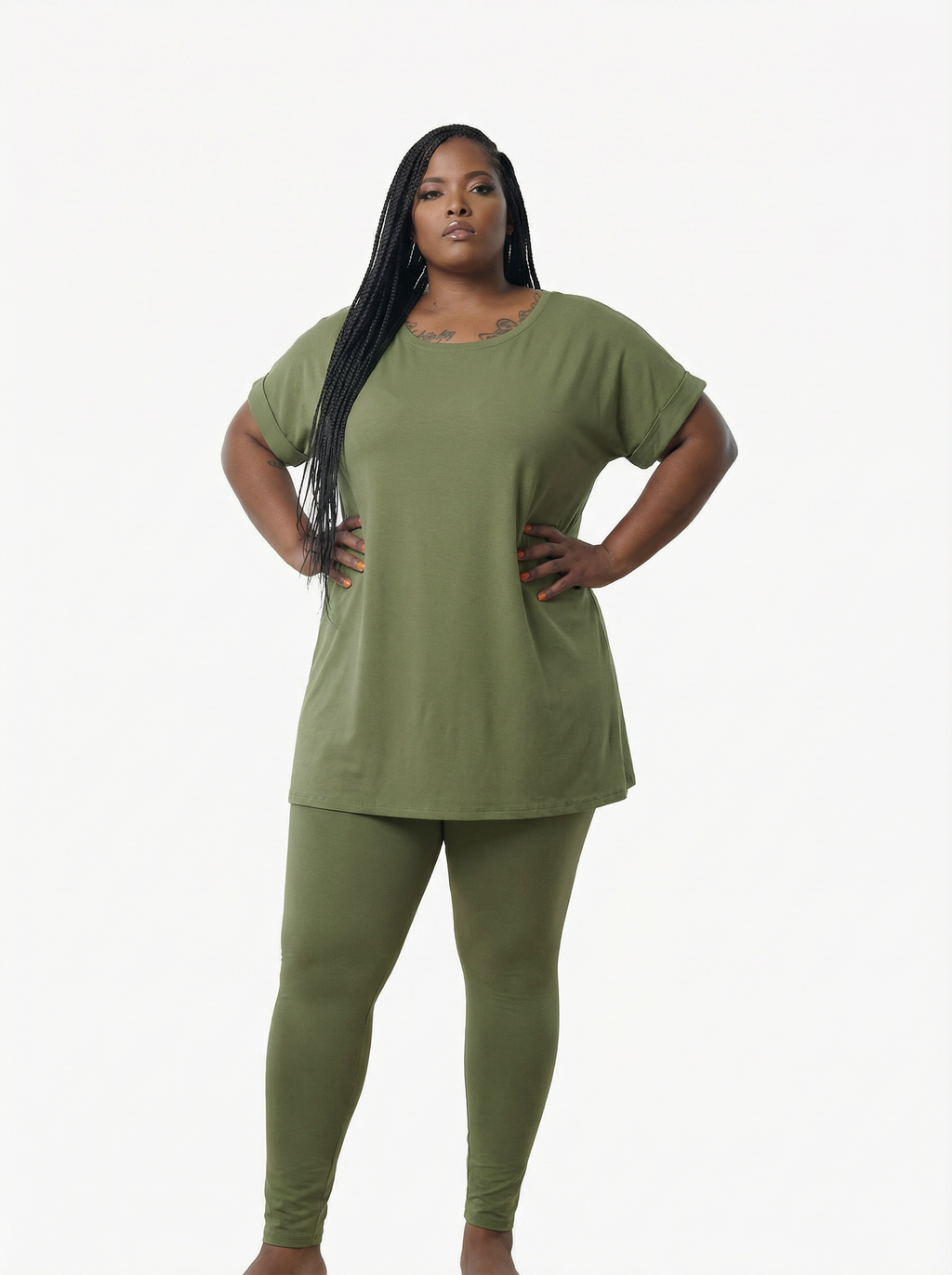 The Ash Olive Relaxed Tee