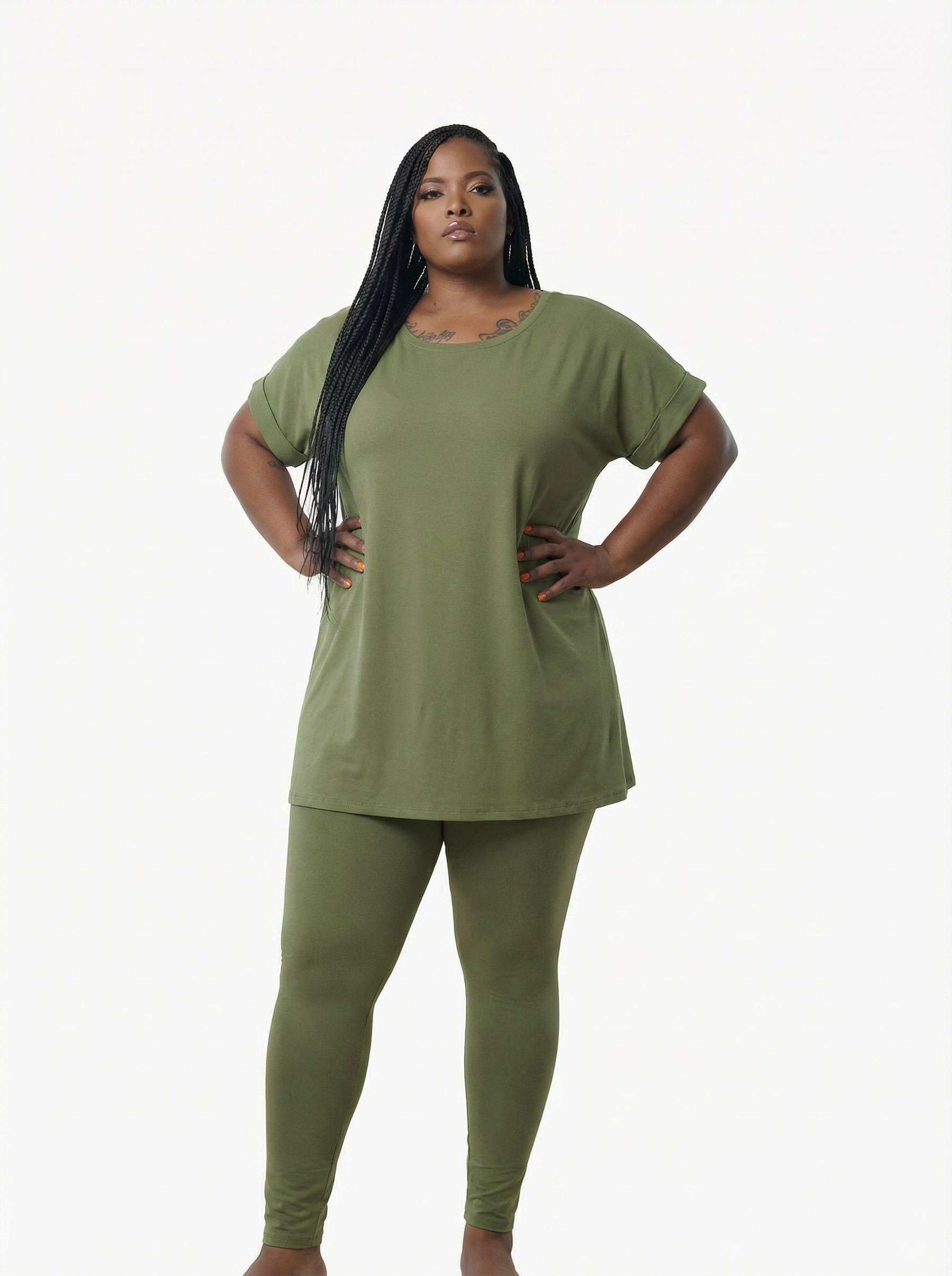 The Ash Olive Relaxed Tee