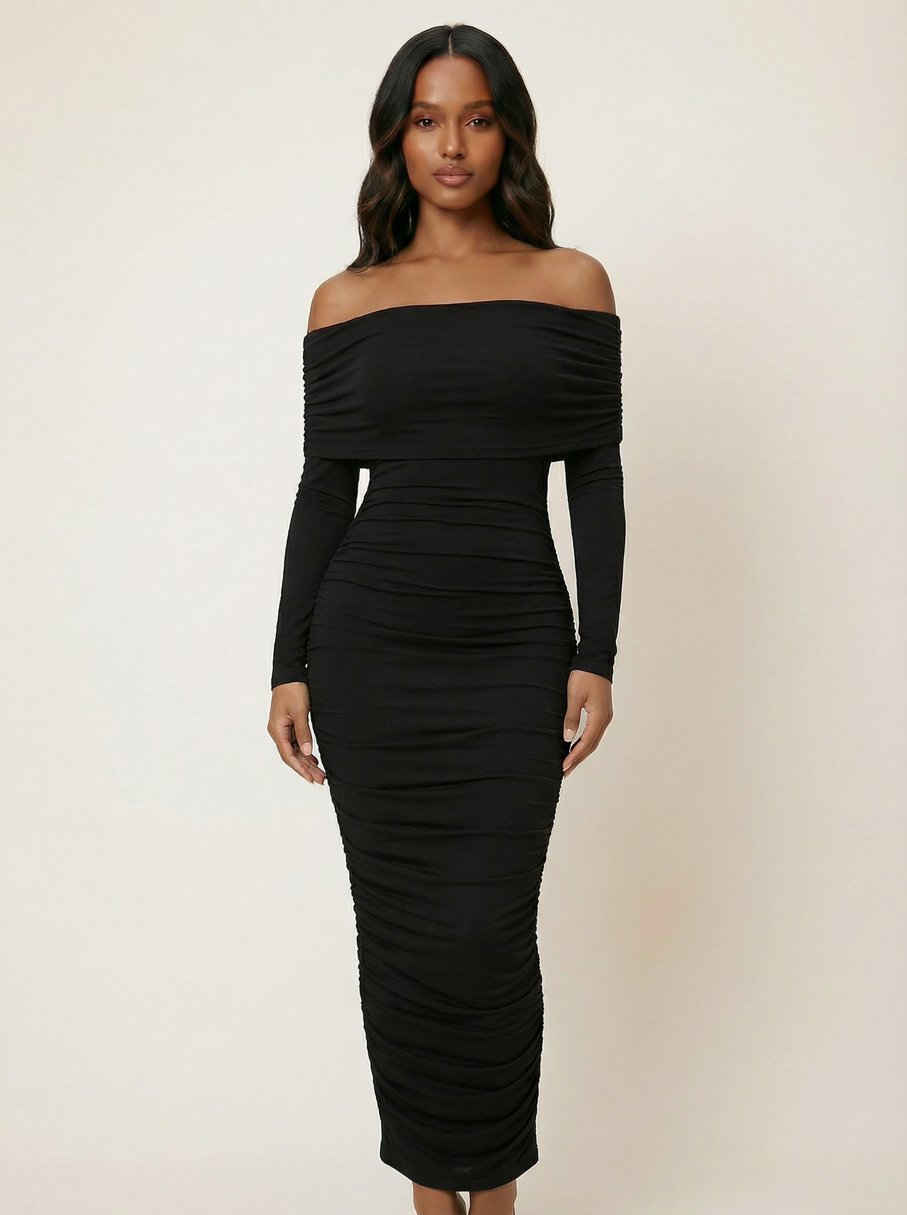 The After Hours Ruched Maxi Dress