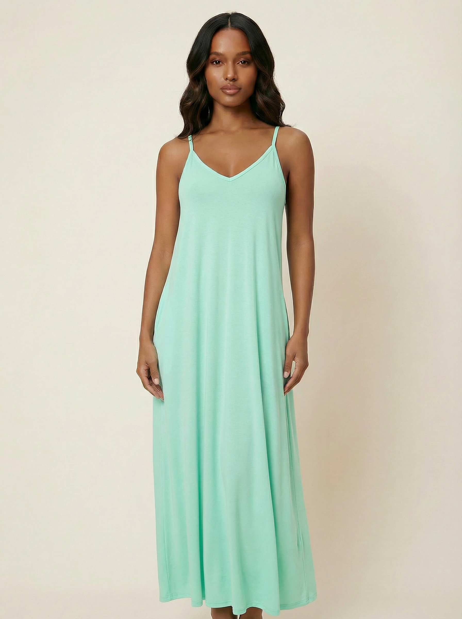 The Aqua Breeze Cami Maxi Dress